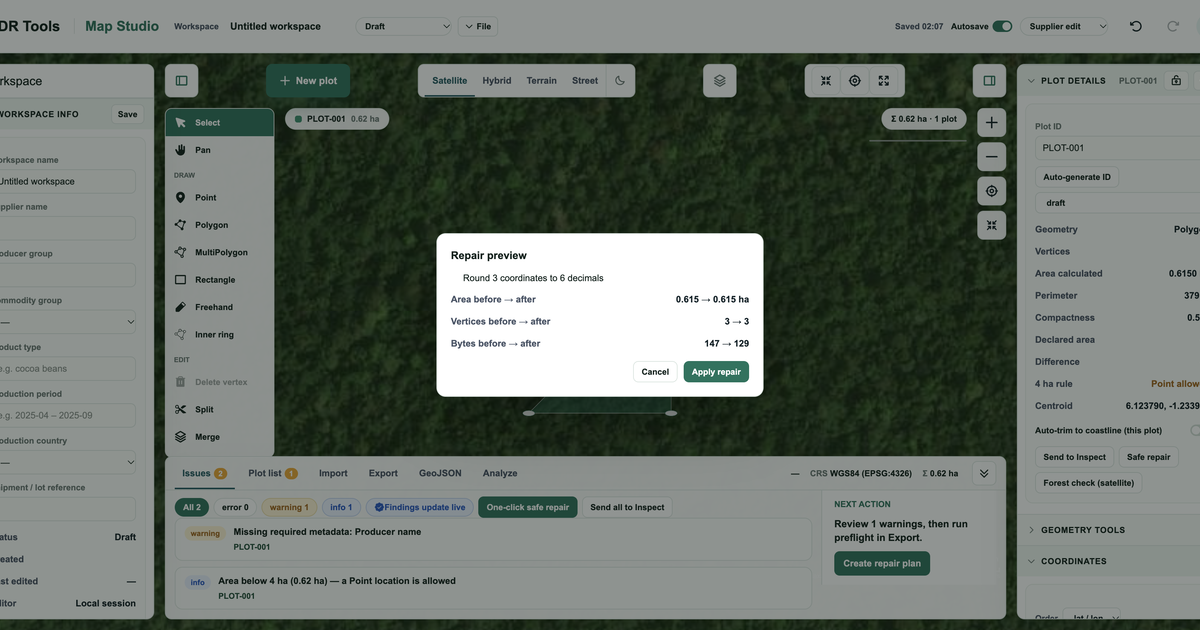EUDR Tools platform