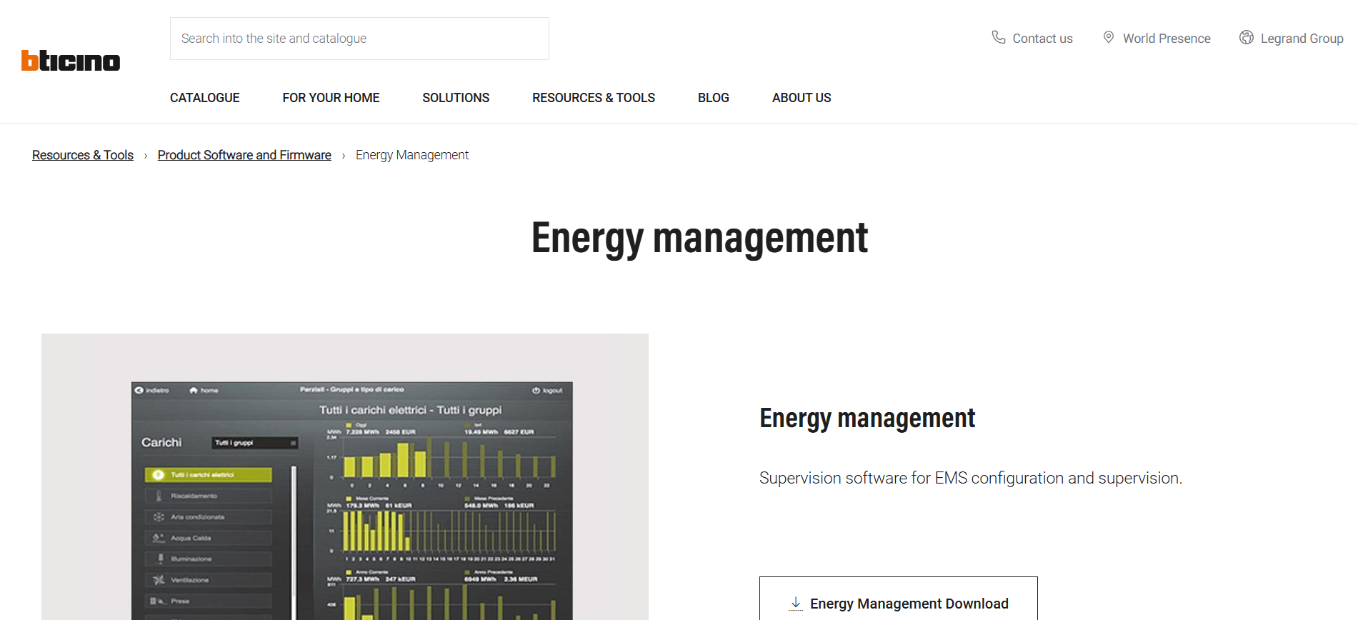 BTicino Website