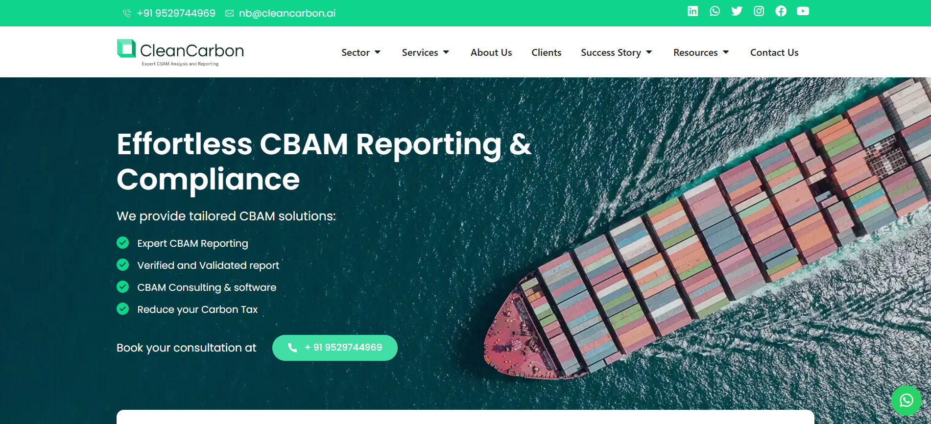CleanCarbon.ai Website