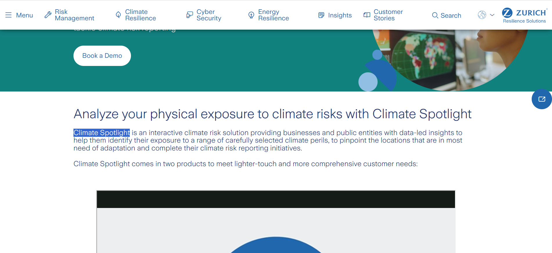Climate Spotlight Website