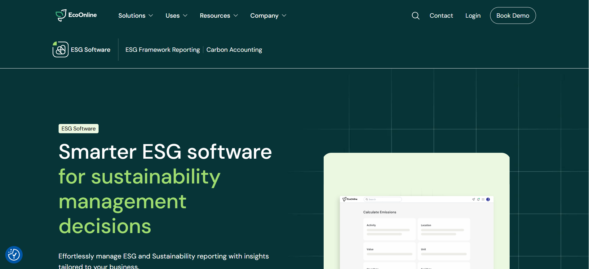 EcoOnline ESG Website