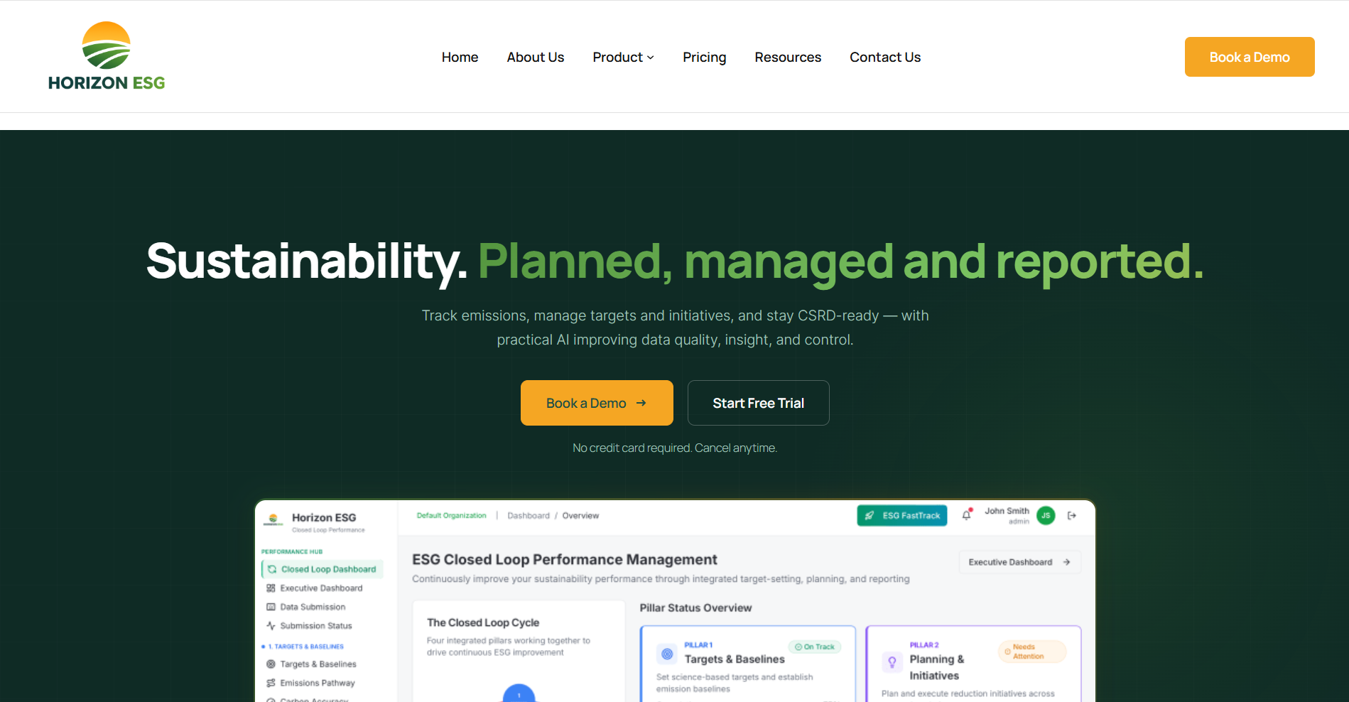 Horizon ESG Website