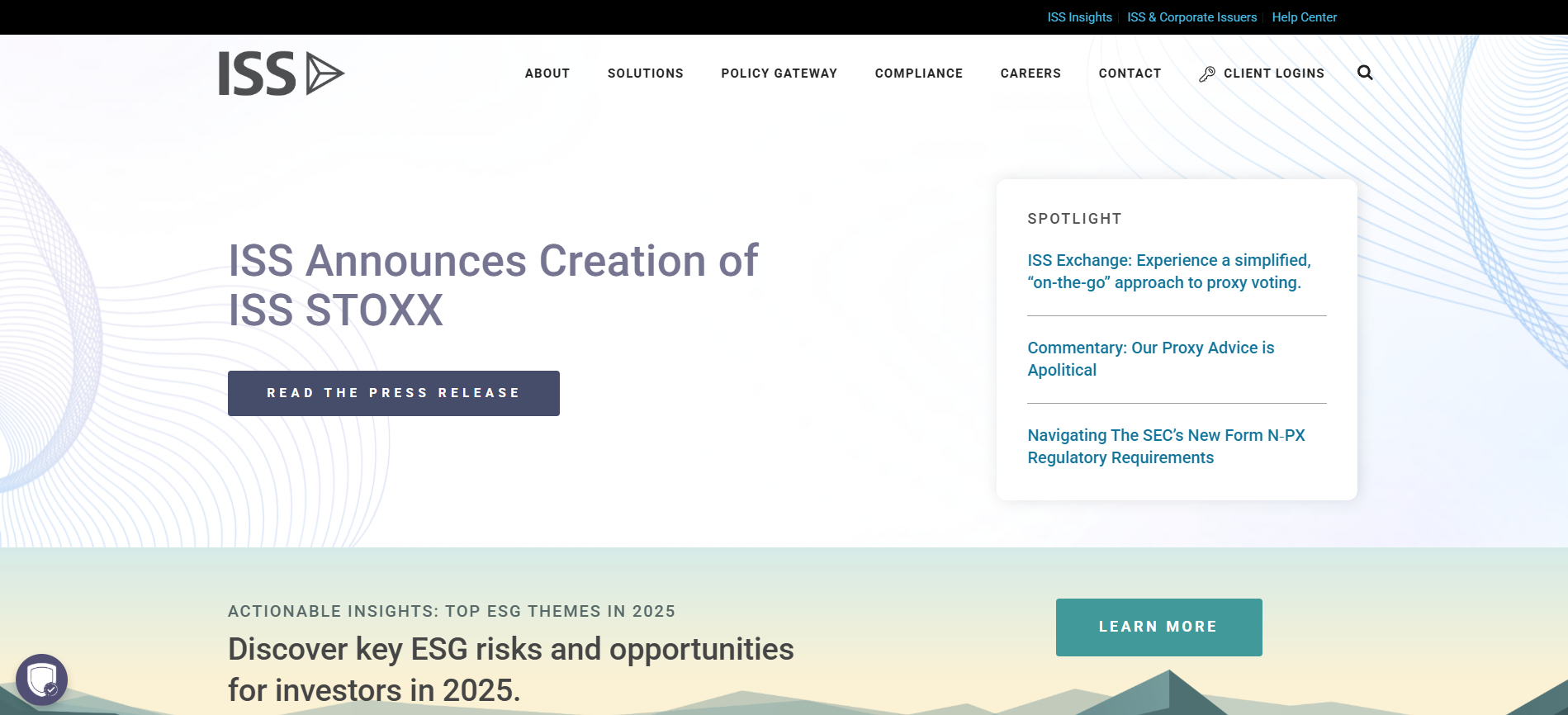 ISS ESG Website