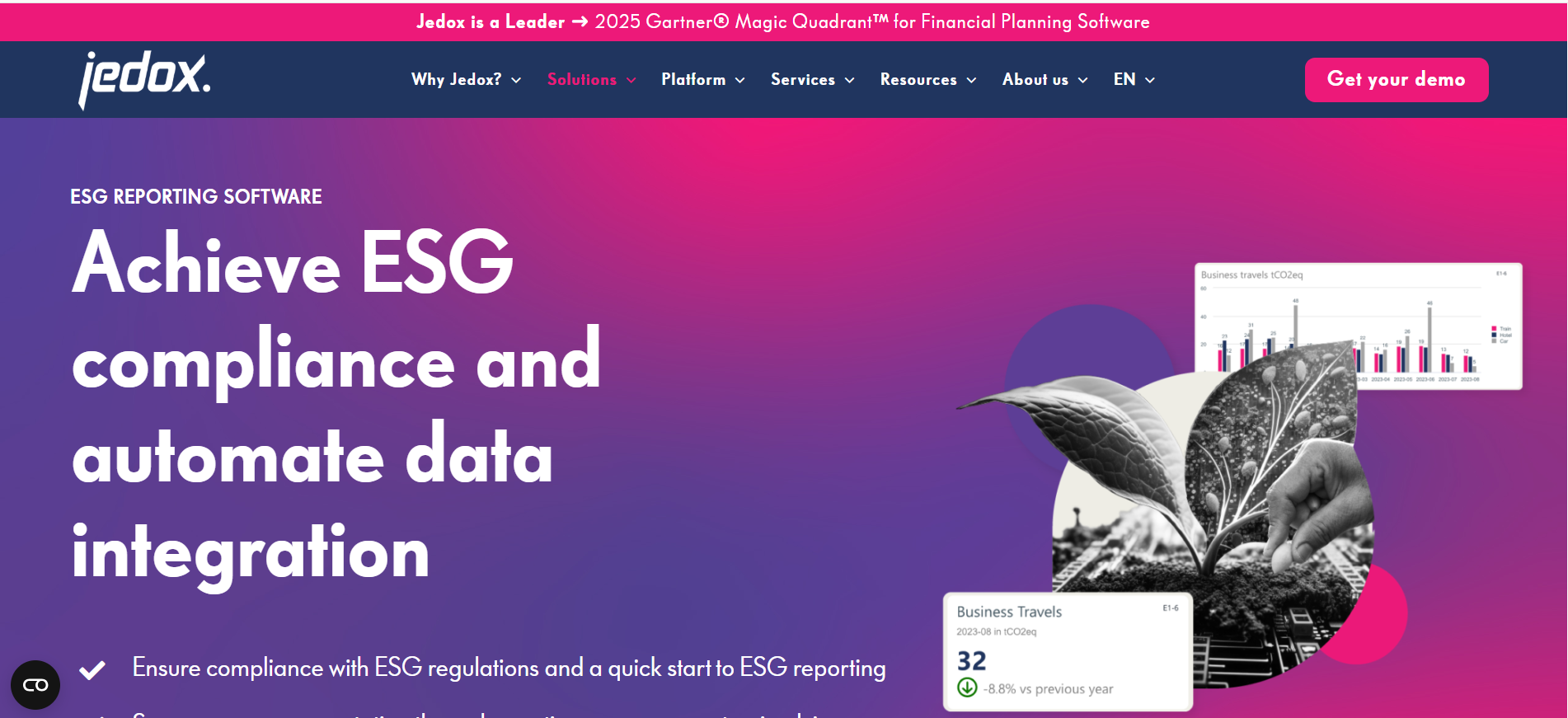 Jedox ESG Website