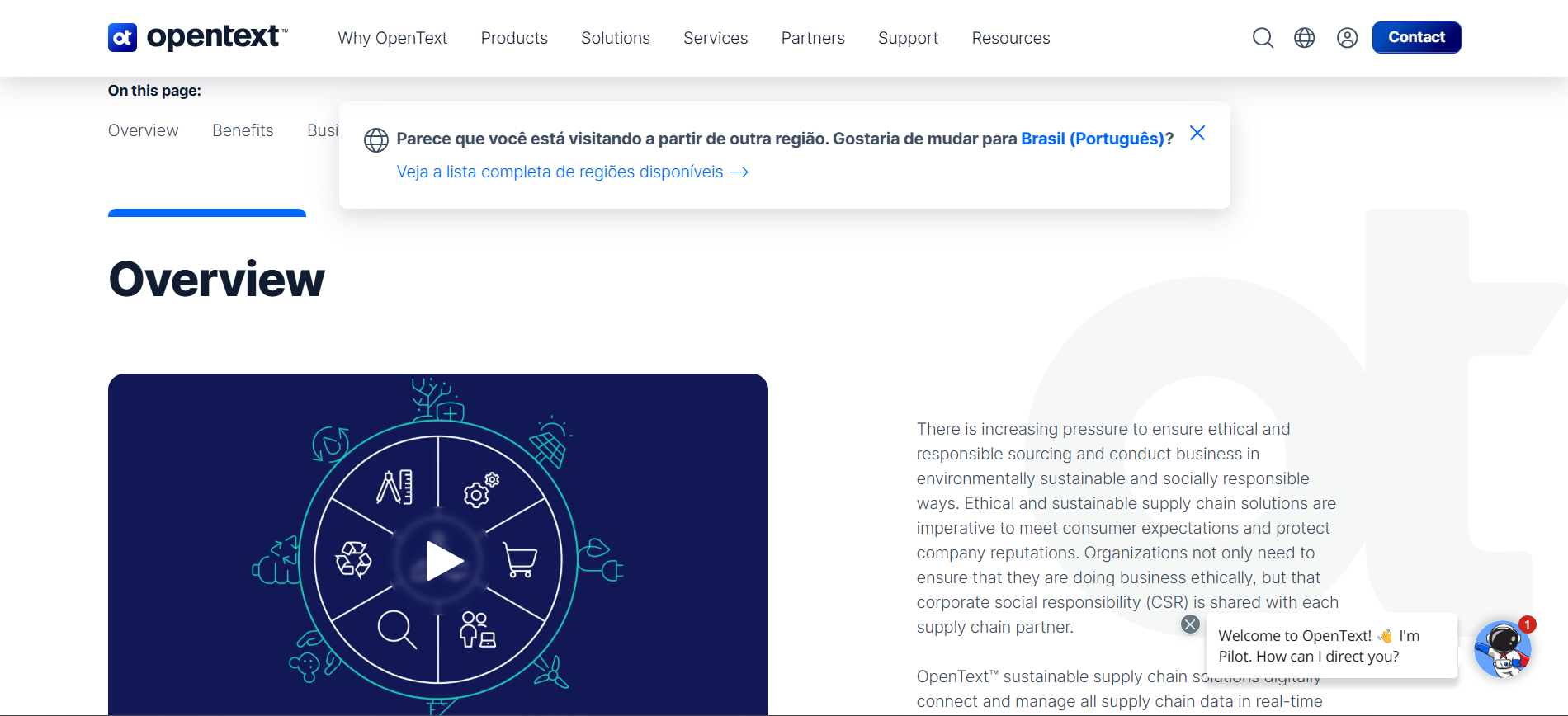 OpenText Ethical Supply Chain Website