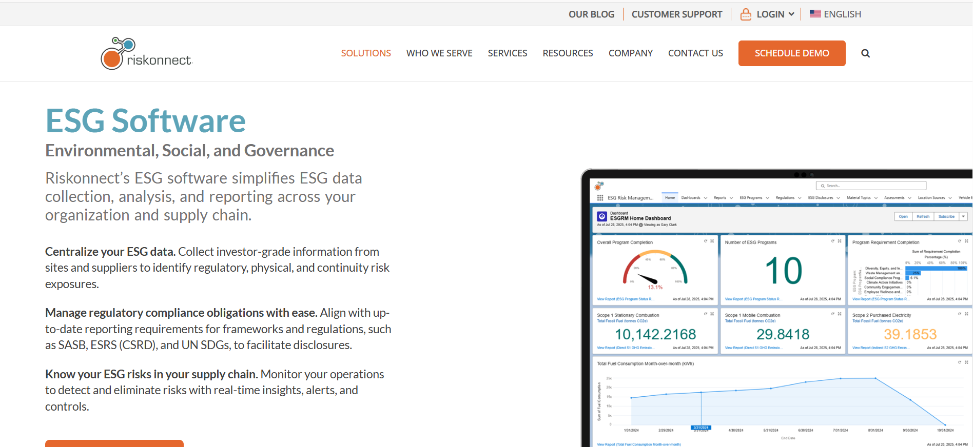Riskonnect ESG Website