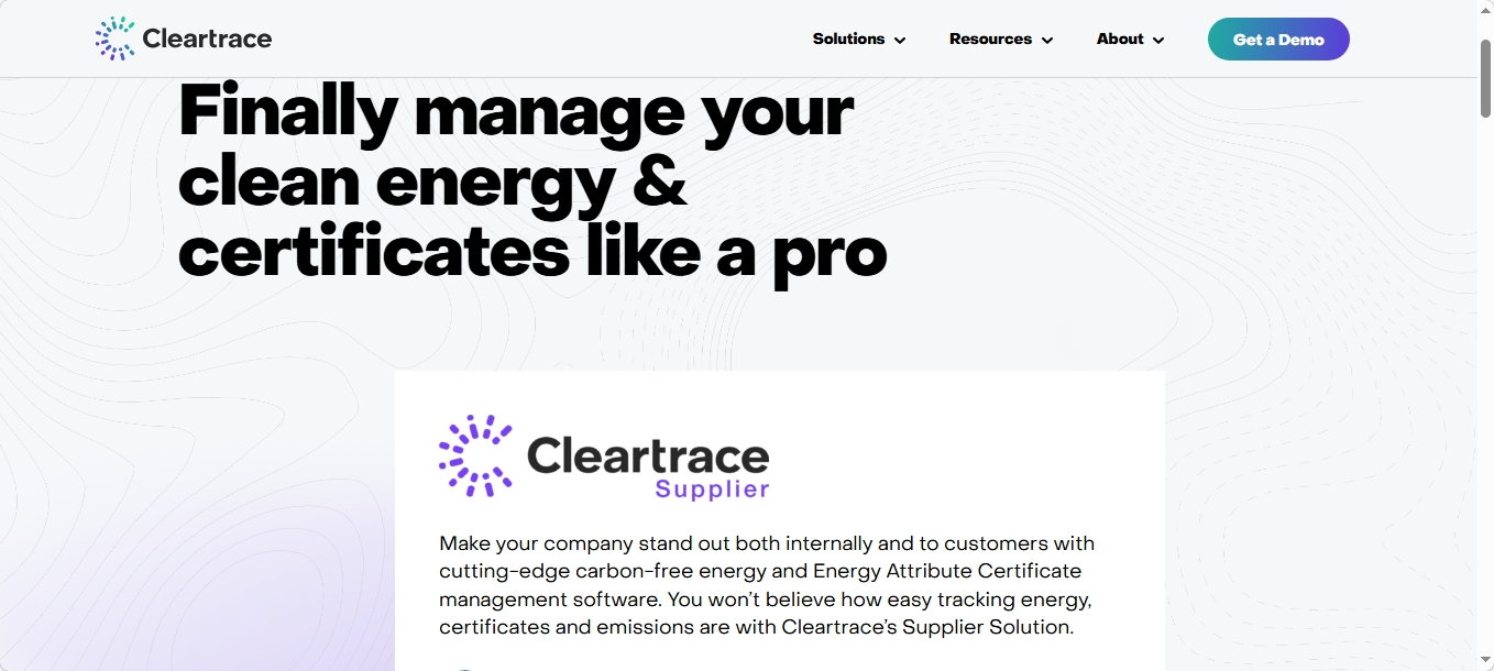 Cleartrace website