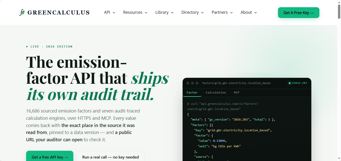 GreenCalculus website