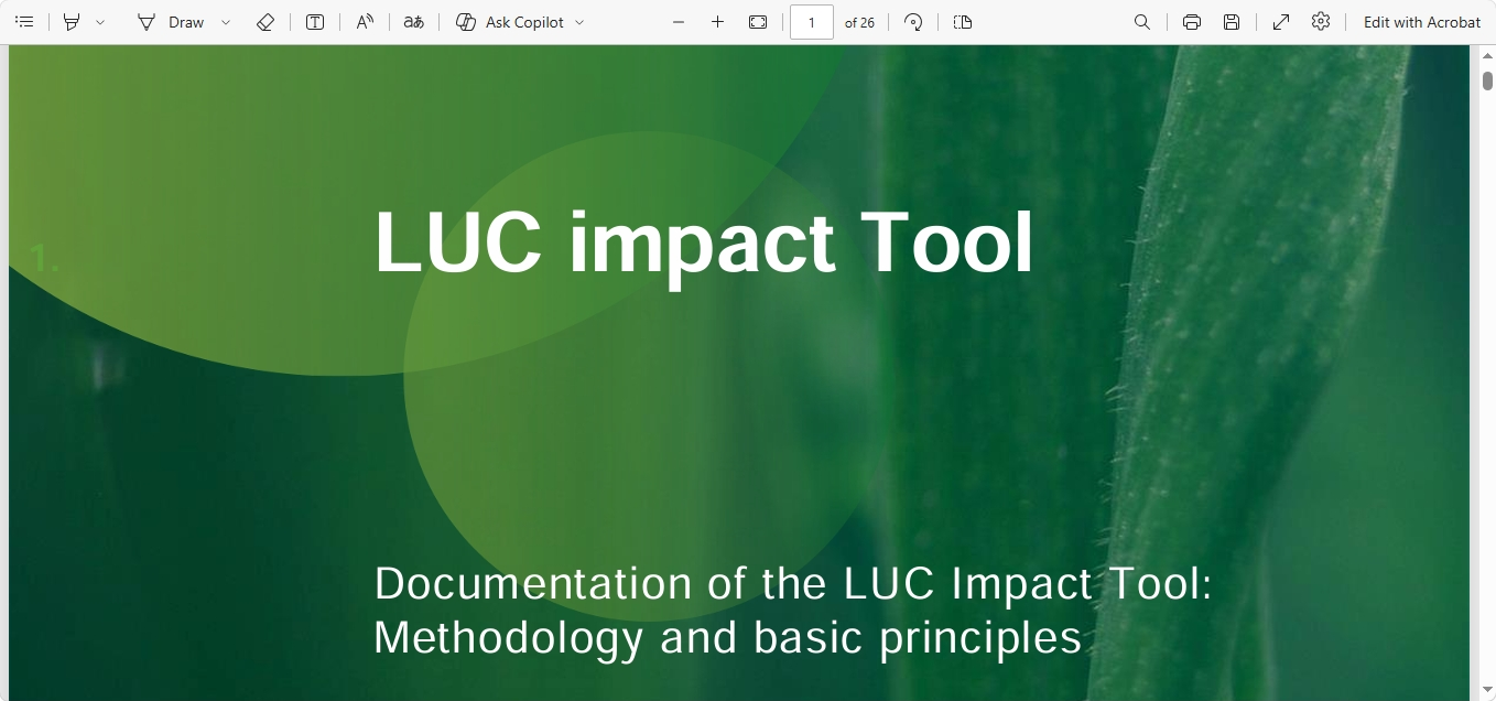 LUC impact Tool