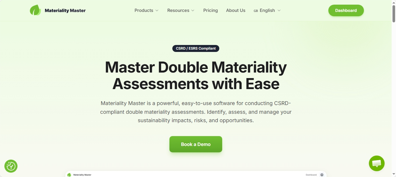 Materiality Master website