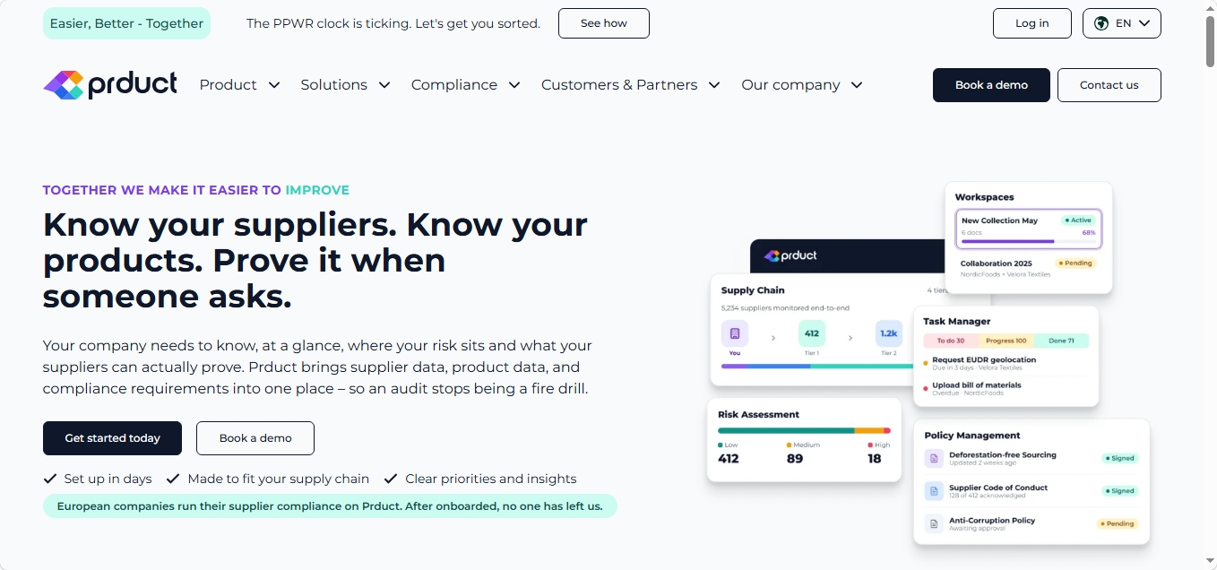 Prduct website