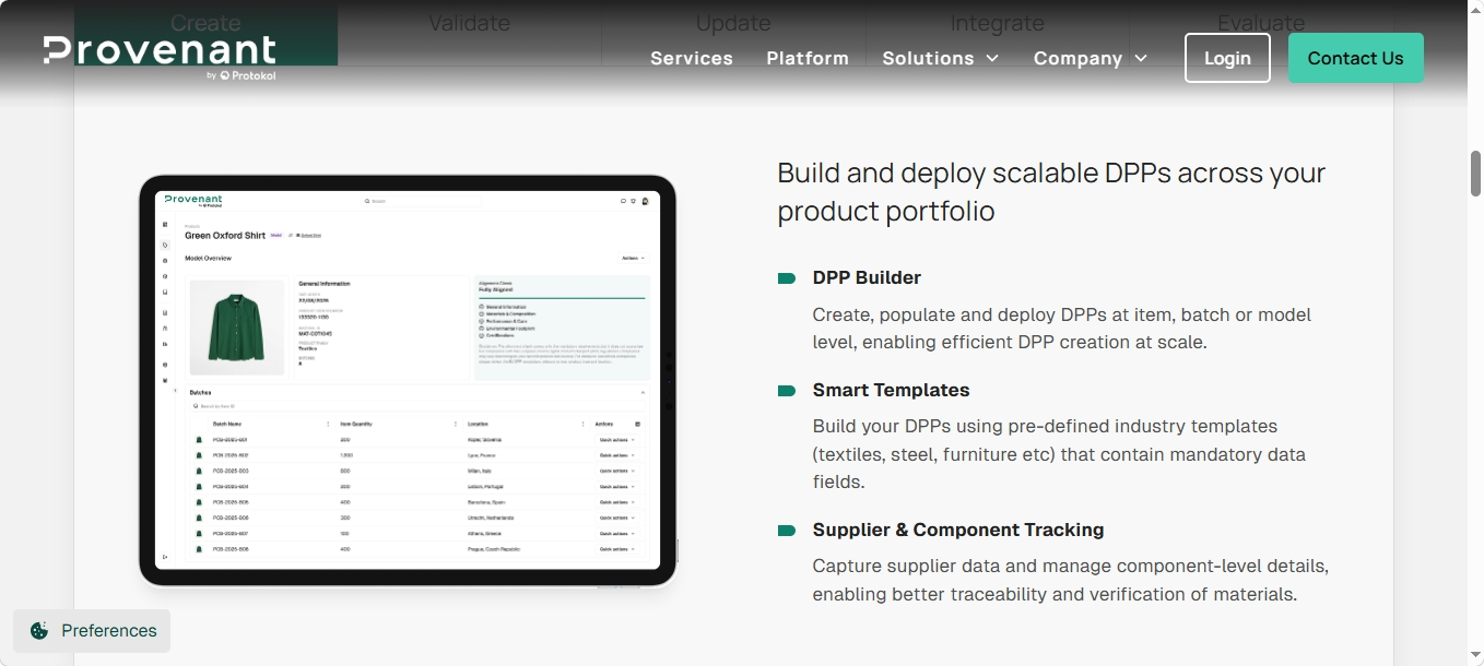 Provenant website