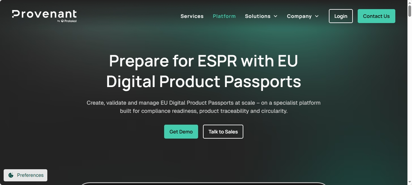Provenant website