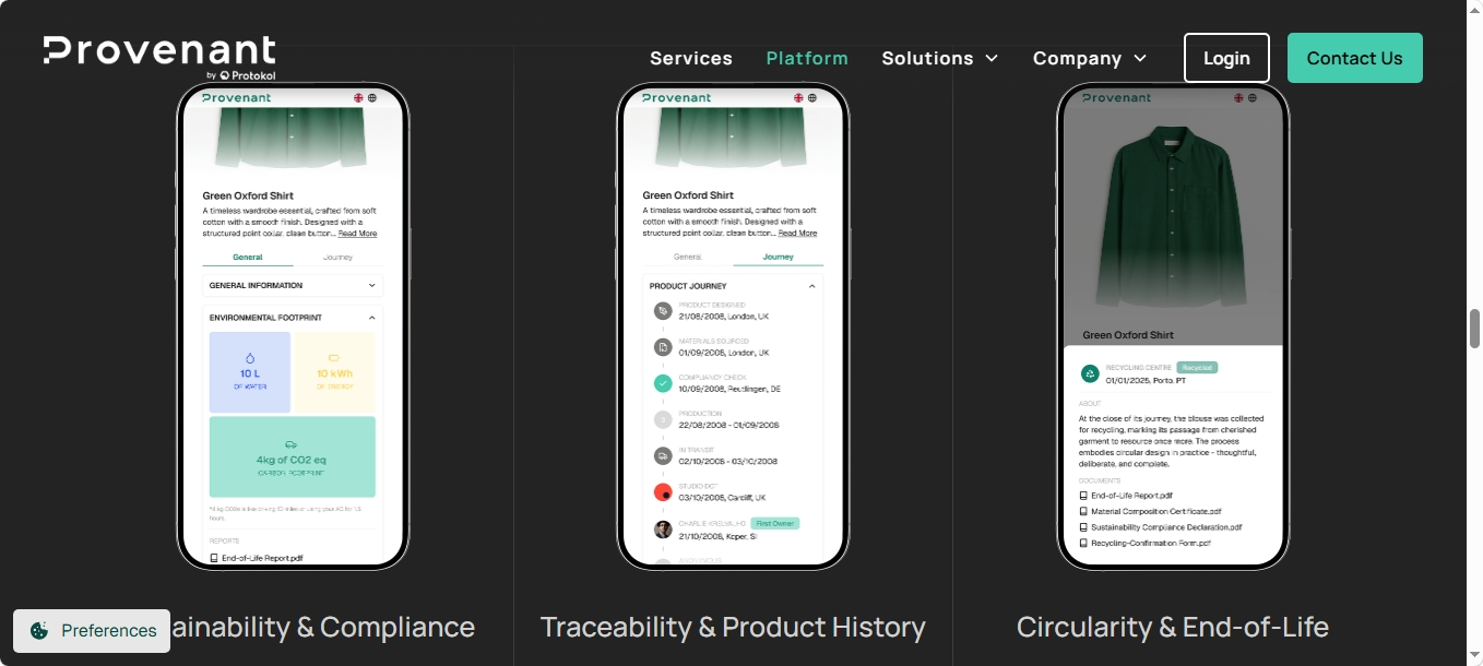 Provenant website