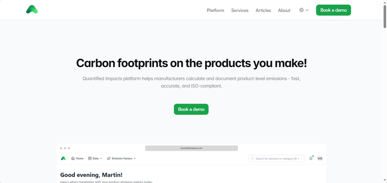 Quantified Impact website