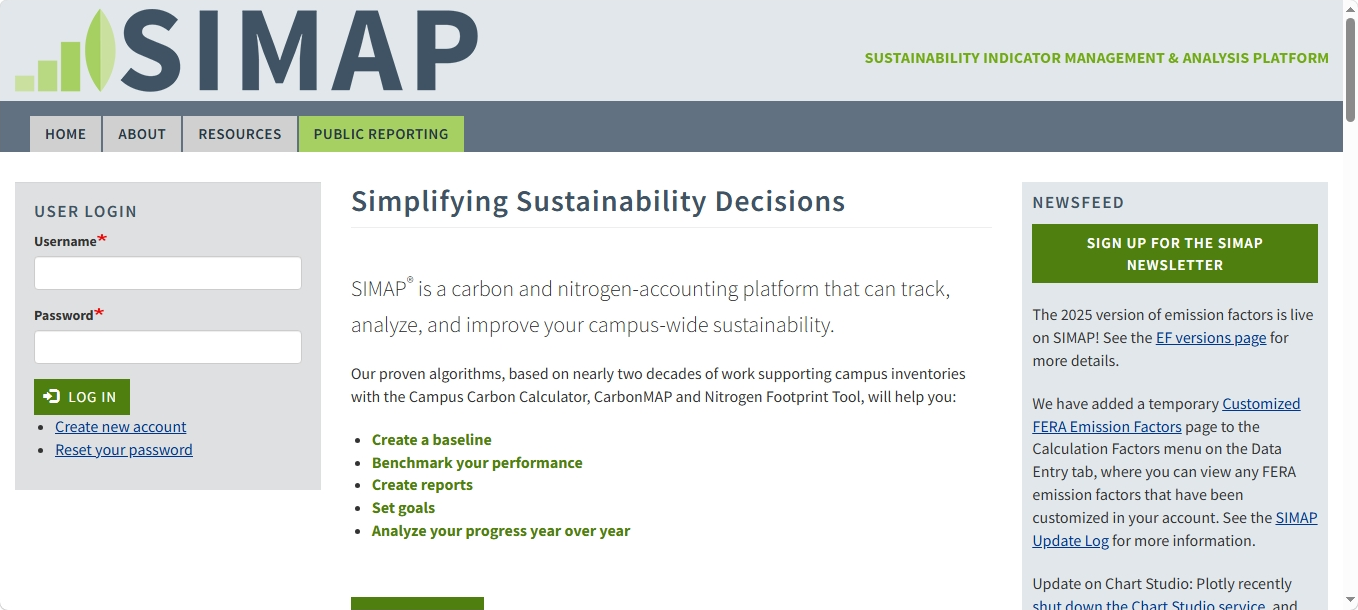 SIMAP website