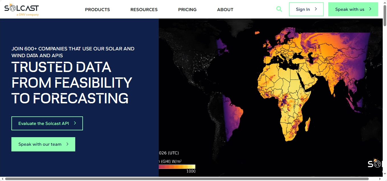 Solcast website