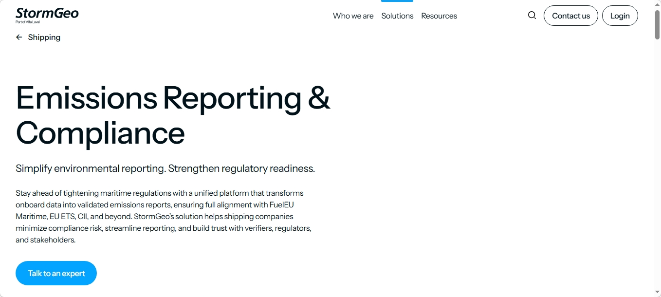 StormGeo website