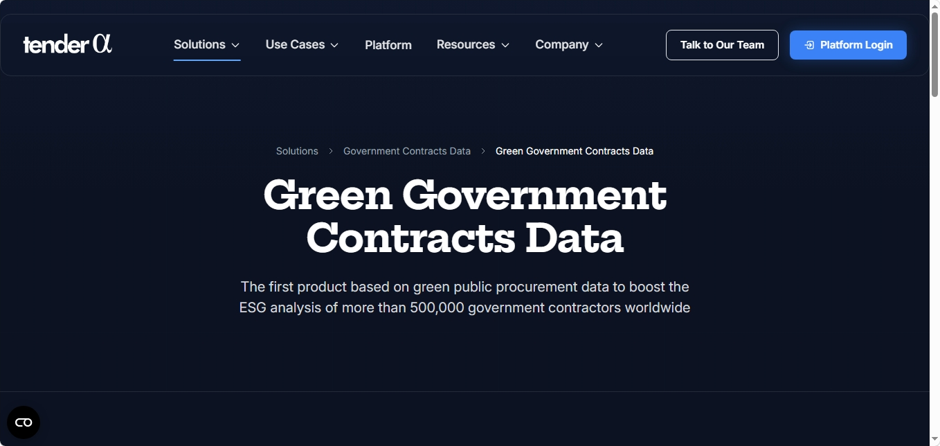 https://www.tenderalpha.com/solutions/green-government-contracts/