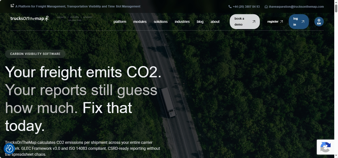 TrucksOnTheMaps website