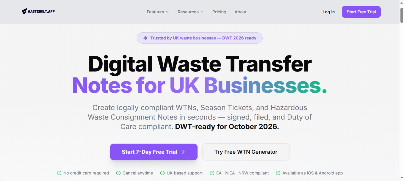 http://wastebolt.app