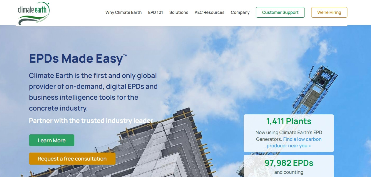 Climate Earth website